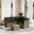 Set canapele de grădină, 6 piese, cu perne, bej, poliratan GartenMobel Dekor