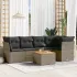 Set mobilier de grădină cu perne, 6 piese, negru, poliratan GartenMobel Dekor