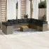 Set canapele de grădină, 12 piese, cu perne, negru, poliratan GartenMobel Dekor