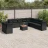 Set canapele de grădină, 12 piese, cu perne, negru, poliratan GartenMobel Dekor