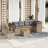 Set canapele de grădină, 7 piese, cu perne, gri, poliratan GartenMobel Dekor