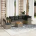 Set canapele de grădină, 7 piese, cu perne, gri, poliratan GartenMobel Dekor