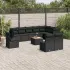 Set canapele de grădină cu perne, 11 piese, gri, poliratan GartenMobel Dekor