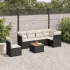 Set canapele de grădină, 7 piese, cu perne, gri, poliratan GartenMobel Dekor