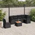 Set canapele de grădină, 7 piese, cu perne, gri, poliratan GartenMobel Dekor