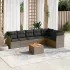 Set mobilier de grădină cu perne, 8 piese, negru, poliratan GartenMobel Dekor