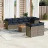 Set mobilier de grădină cu perne, 9 piese, negru, poliratan GartenMobel Dekor