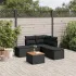 Set canapele de grădină, 6 piese, cu perne, bej, poliratan GartenMobel Dekor
