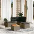 Set canapele de grădină, 6 piese, cu perne, bej, poliratan GartenMobel Dekor