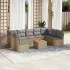 Set canapele de grădină cu perne, 10 piese, negru, poliratan GartenMobel Dekor