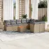 Set canapele de grădină cu perne, 10 piese, negru, poliratan GartenMobel Dekor