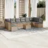 Set canapele de grădină cu perne, 11 piese, gri, poliratan GartenMobel Dekor