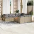 Set canapele de grădină cu perne, 11 piese, negru, poliratan GartenMobel Dekor