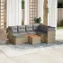 Set canapele de grădină, 8 piese, cu perne, bej, poliratan GartenMobel Dekor