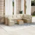 Set canapele de grădină cu perne, 10 piese, negru, poliratan GartenMobel Dekor