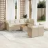 Set canapele de grădină, 10 piese, cu perne, bej, poliratan GartenMobel Dekor