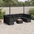 Set canapele de grădină cu perne, 10 piese, negru, poliratan GartenMobel Dekor