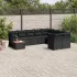Set canapele de grădină cu perne, 10 piese, negru, poliratan GartenMobel Dekor