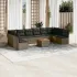Set canapele de grădină cu perne, 11 piese, gri, poliratan GartenMobel Dekor