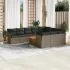 Set canapele de grădină cu perne, 11 piese, negru, poliratan GartenMobel Dekor