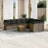 Set canapele de grădină cu perne, 10 piese, negru, poliratan GartenMobel Dekor