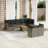Set canapele de grădină, 10 piese, cu perne, bej, poliratan GartenMobel Dekor