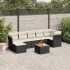 Set canapele de grădină, 8 piese, cu perne, bej, poliratan GartenMobel Dekor