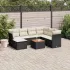 Set canapele de grădină, 8 piese, cu perne, bej, poliratan GartenMobel Dekor