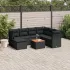 Set canapele de grădină, 8 piese, cu perne, bej, poliratan GartenMobel Dekor