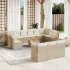 Set mobilier de grădină cu perne, 14 piese, negru, poliratan GartenMobel Dekor