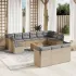 Set mobilier de grădină cu perne, 14 piese, negru, poliratan GartenMobel Dekor
