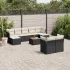 Set mobilier de grădină cu perne, 10 piese, gri, poliratan GartenMobel Dekor