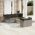 Set mobilier de grădină cu perne, 10 piese, gri, poliratan GartenMobel Dekor