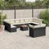Set mobilier de grădină cu perne, 13 piese, negru, poliratan GartenMobel Dekor