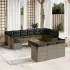 Set mobilier de grădină cu perne, 14 piese, negru, poliratan GartenMobel Dekor