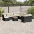 Set canapele de grădină cu perne, 12 piese, bej, poliratan GartenMobel Dekor