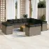 Set mobilier de grădină cu perne, 14 piese, negru, poliratan GartenMobel Dekor