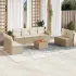 Set mobilier de grădină cu perne, 9 piese, negru, poliratan GartenMobel Dekor