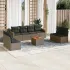 Set mobilier de grădină cu perne, 9 piese, negru, poliratan GartenMobel Dekor