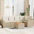 Set mobilier de grădină cu perne, 6 piese, negru, poliratan GartenMobel Dekor