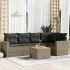 Set mobilier de grădină cu perne, 6 piese, negru, poliratan GartenMobel Dekor