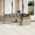 Set canapele de grădină cu perne, 11 piese, gri, poliratan GartenMobel Dekor