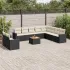 Set canapele de grădină cu perne, 11 piese, gri, poliratan GartenMobel Dekor