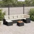 Set canapele de grădină, 8 piese, cu perne, bej, poliratan GartenMobel Dekor