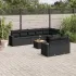 Set mobilier de grădină cu perne, 9 piese, negru, poliratan GartenMobel Dekor