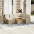 Set canapele de grădină, 8 piese, cu perne, bej, poliratan GartenMobel Dekor