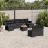 Set canapele de grădină cu perne, 10 piese, negru, poliratan GartenMobel Dekor