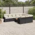 Set canapele de grădină cu perne, 11 piese, negru, poliratan GartenMobel Dekor