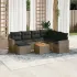 Set canapele de grădină, 8 piese, cu perne, bej, poliratan GartenMobel Dekor