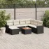 Set canapele de grădină, 8 piese, cu perne, bej, poliratan GartenMobel Dekor
